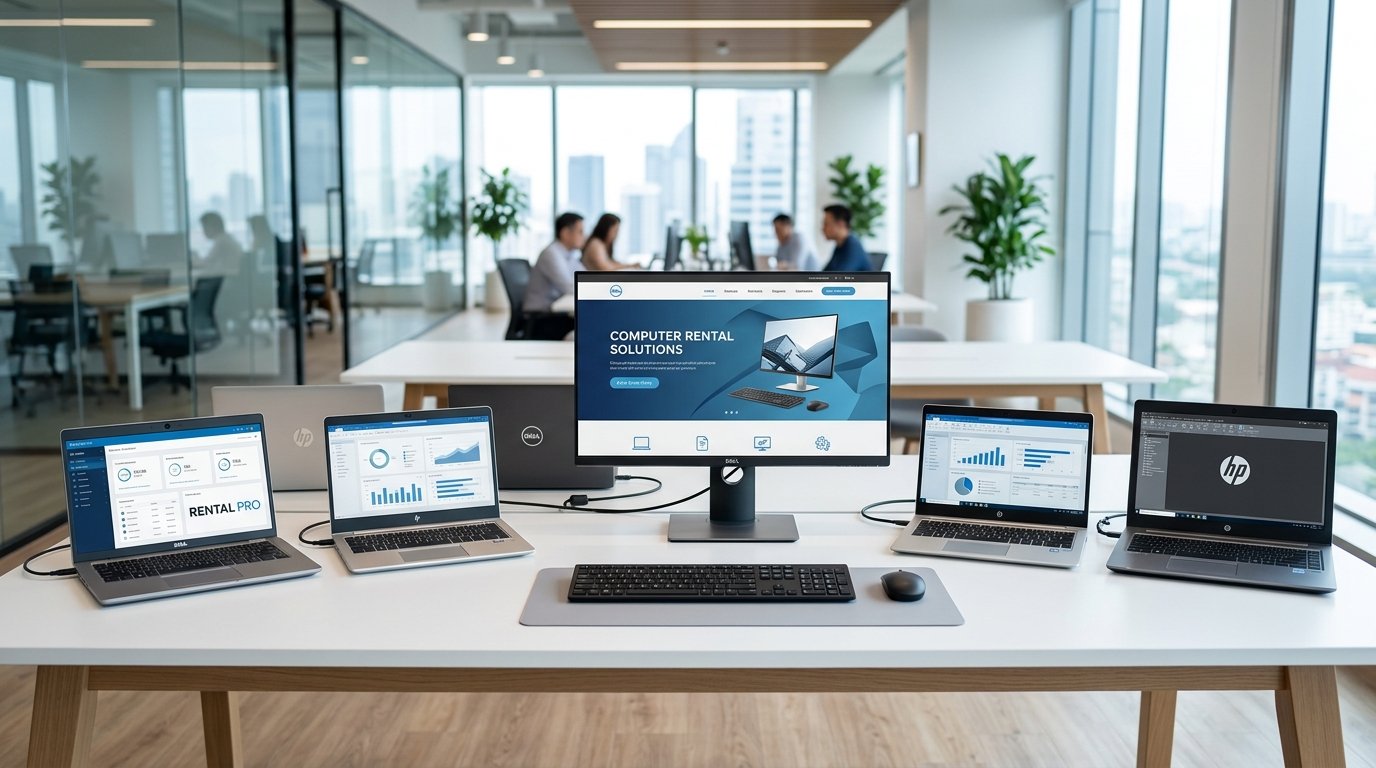 Laptops and desktop computers available for rent in Pune from TechnoCare Systems