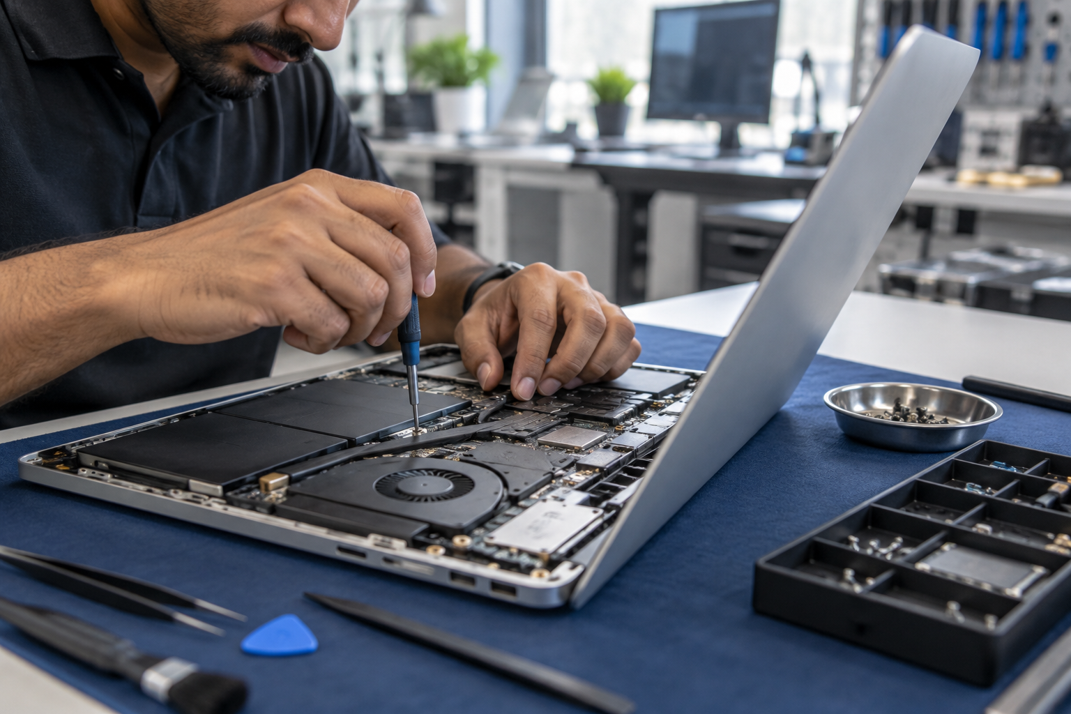 Illustrative laptop repair service